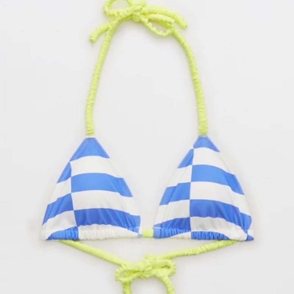 Aerie Scrunchie Tie String Triangle Bikini Set